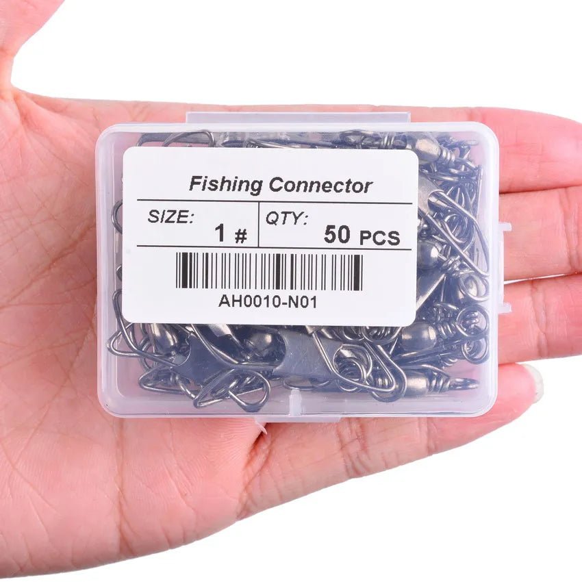 Fishing Brass Barrel Interlock Snap (50 Pieces/ Box)