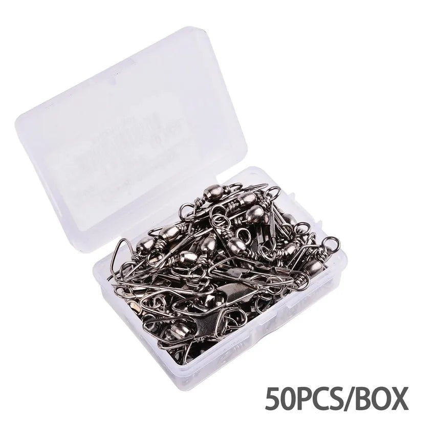 Fishing Brass Barrel Interlock Snap (50 Pieces/ Box)