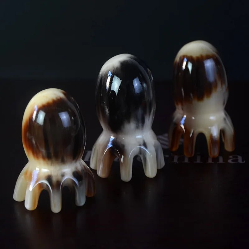 Massage Therapy Natural Yak Horn Octopus Comb (1 piece)
