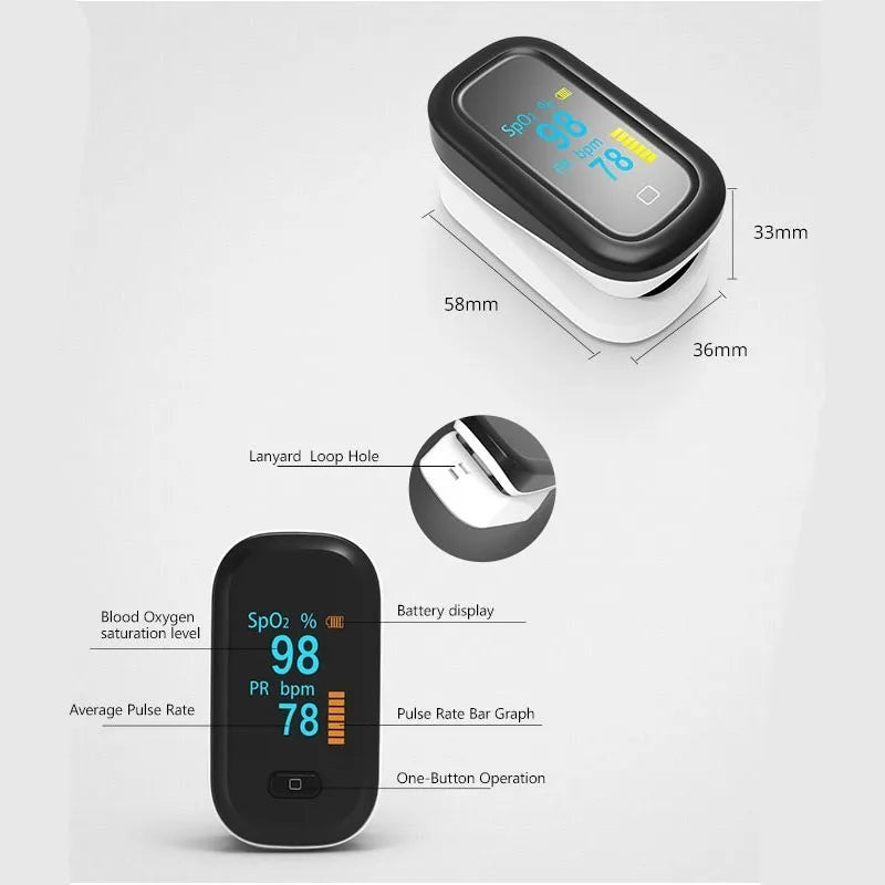 Medical Portable Finger Pulse Oximeter