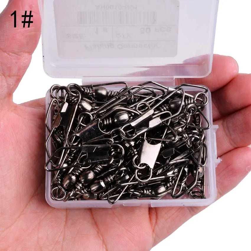 Fishing Brass Barrel Interlock Snap (50 Pieces/ Box)