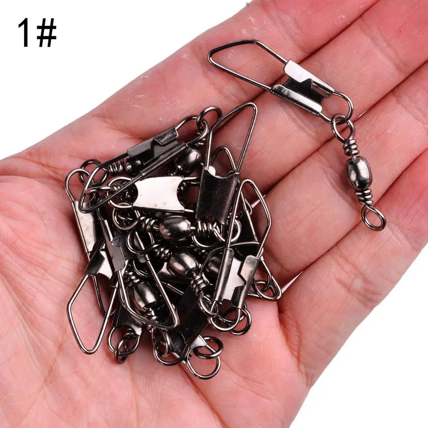 Fishing Brass Barrel Interlock Snap (50 Pieces/ Box)