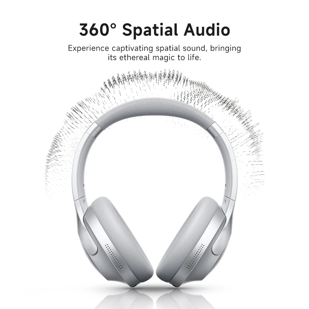 Jem wellness interior Noise Cancelling white Headphones Bluetooth 5.4 picture