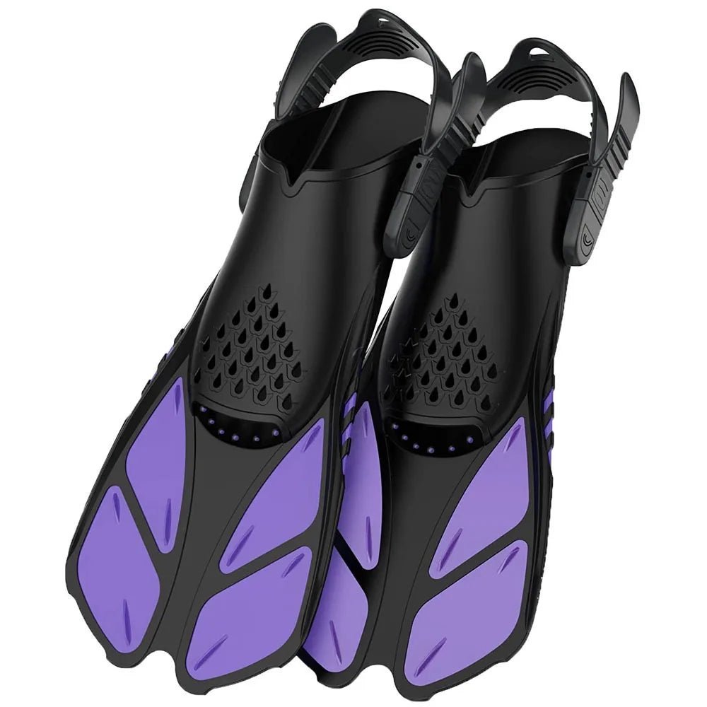 Water Sports Supplies Equipment Professional Adjustable Foot Scuba Diving Palms Fins Purple Colour