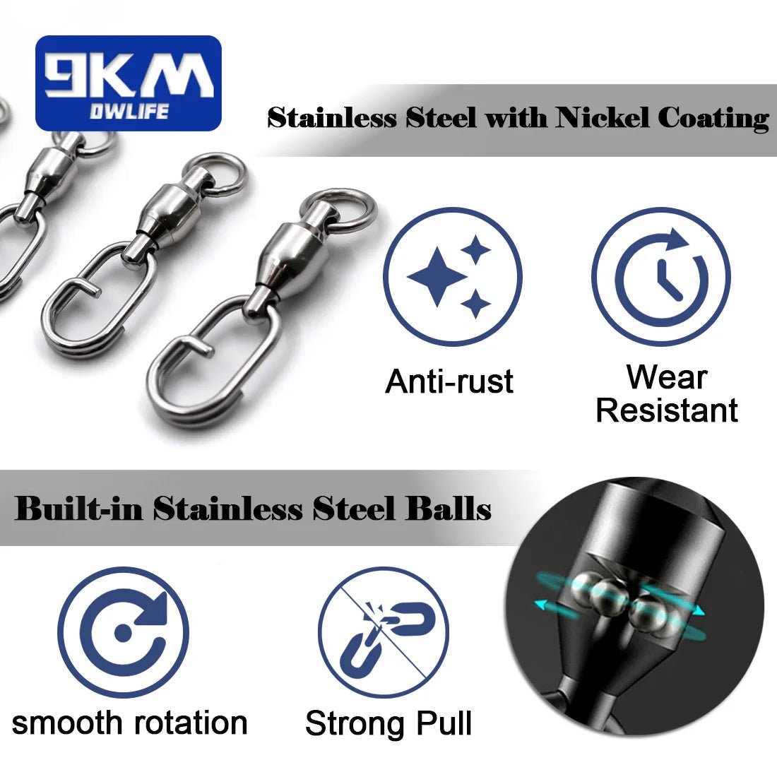 Stainless Snap Bearing Swivel