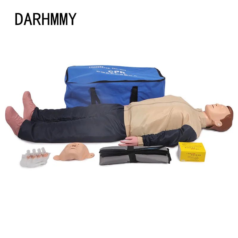 Medical Health Care CPR Simulator & Artificial Respiration Training Dummy Picture of the Dummy, the big blue storage bag, and 4 others equipment available.