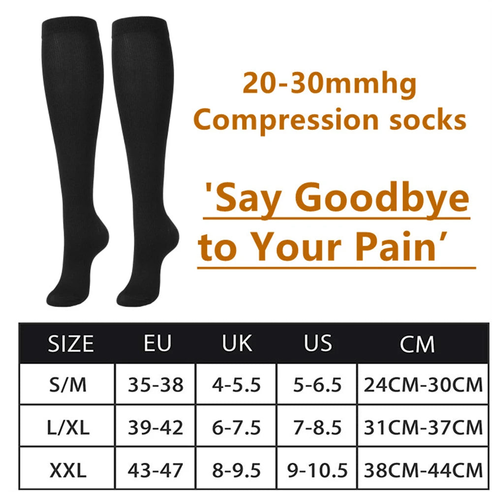 Diabetes Medical Unisex Compression Stock Knee High