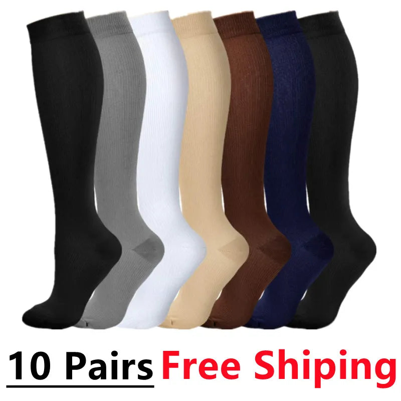 Compression Socks Unisex (10 Pairs/Lot)