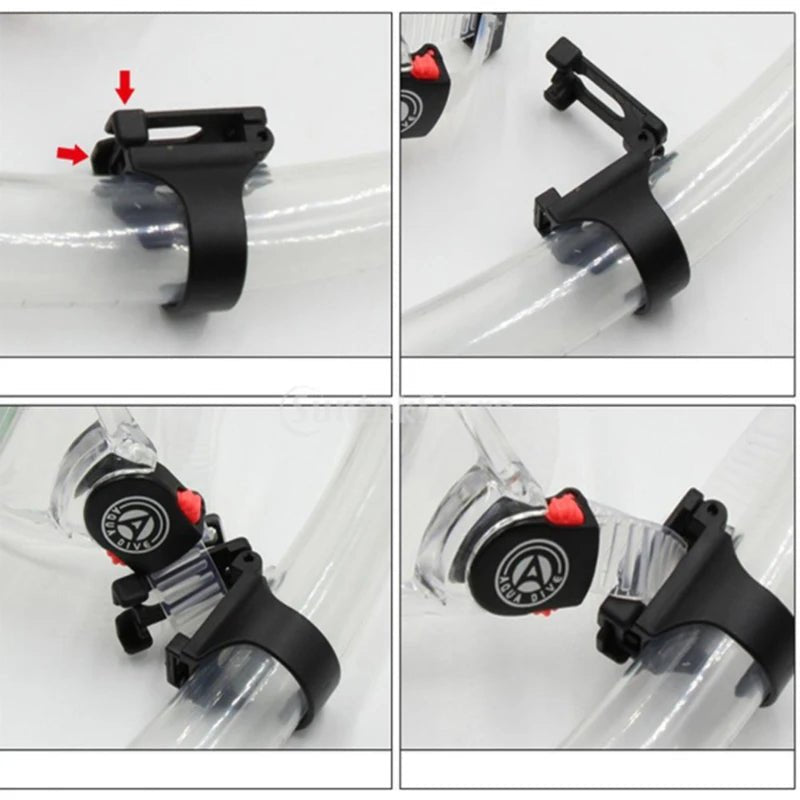 Universal Scuba Diving Silicone Snorkel Buckle Clip