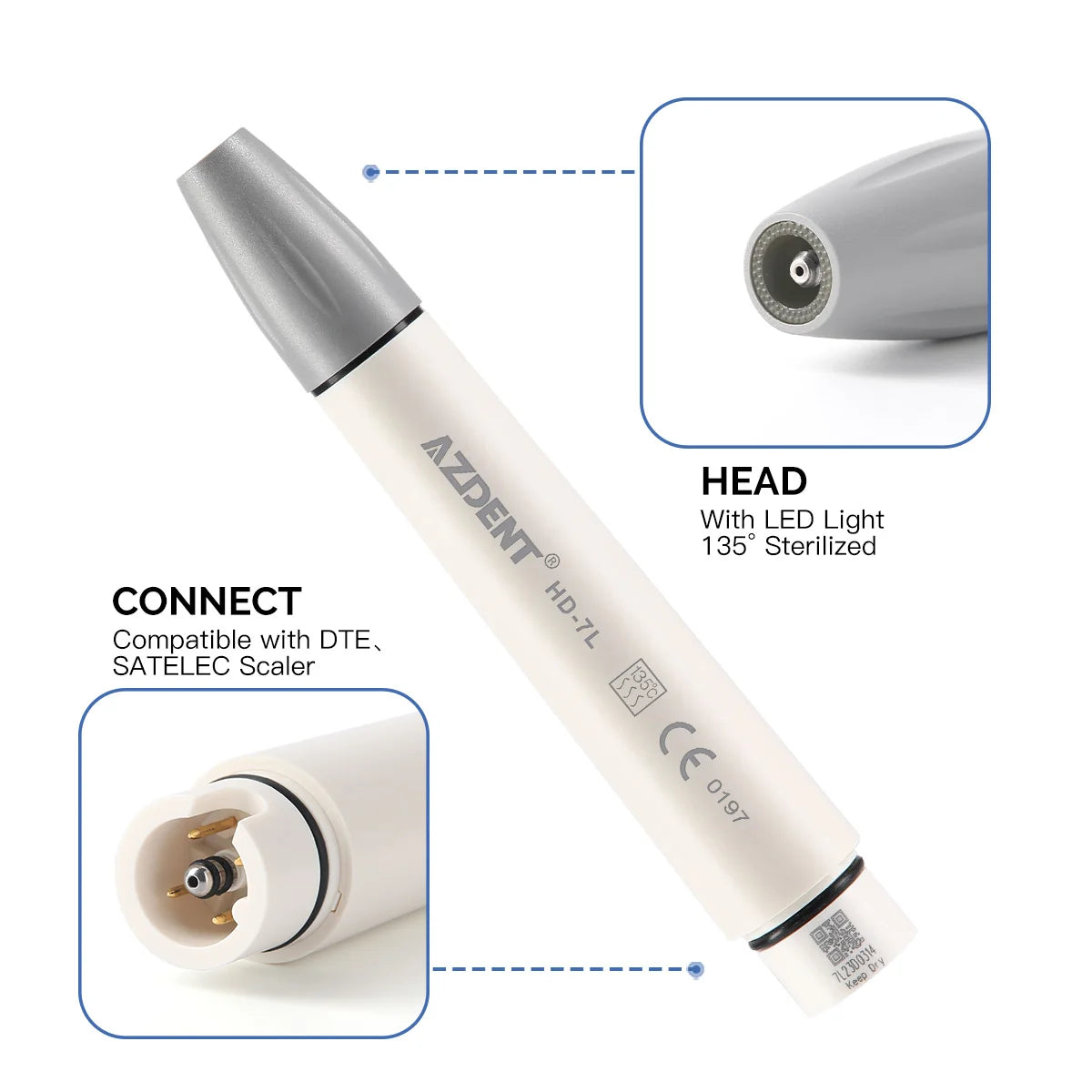 Light Ultrasonic Scaler AZDENT LED