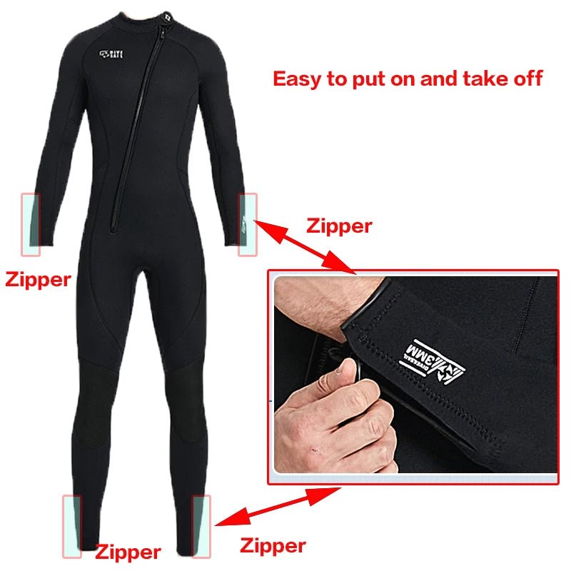 Unisex Kite Surf, Scuba Diving Wetsuit Neoprene (3 mm)