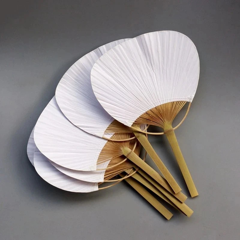 White Paddle Fan (24 Pieces/Set)