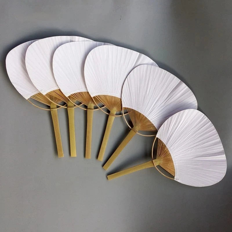 White Paddle Fan (24 Pieces/Set)