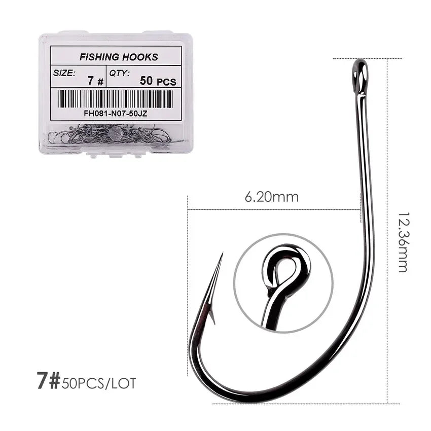 Fishing Supplies Equipment's Japan Circle Hook Fly (10/50 Pieces/Box)