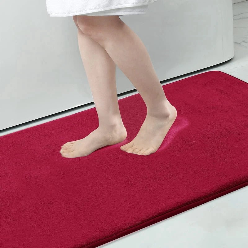 Fitness Super Absorbent Mat Memory Foam Carpet Red Colour