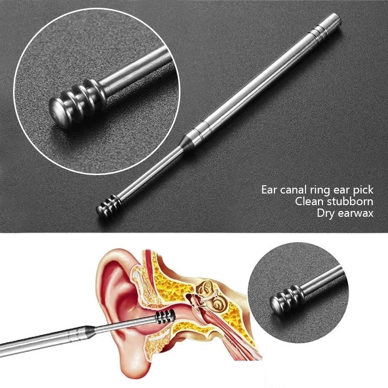 Ear cleaner Ear Wax Pickers Stainless Steel (6 Pcs/set)