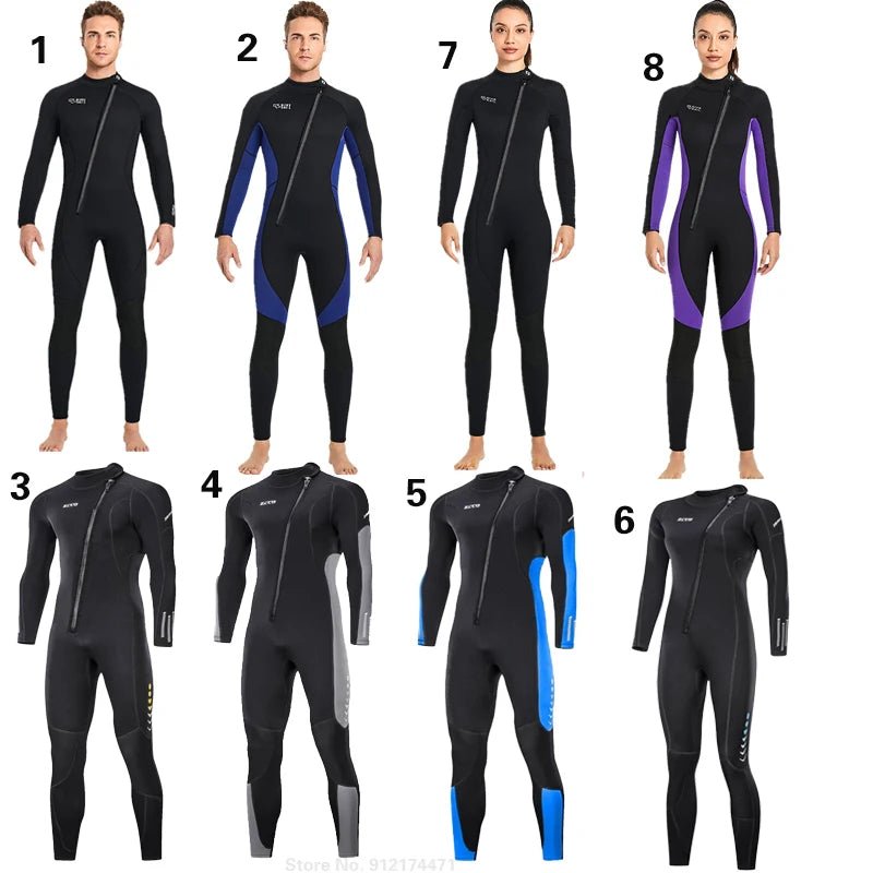 Unisex Kite Surf, Scuba Diving Wetsuit Neoprene (3 mm)