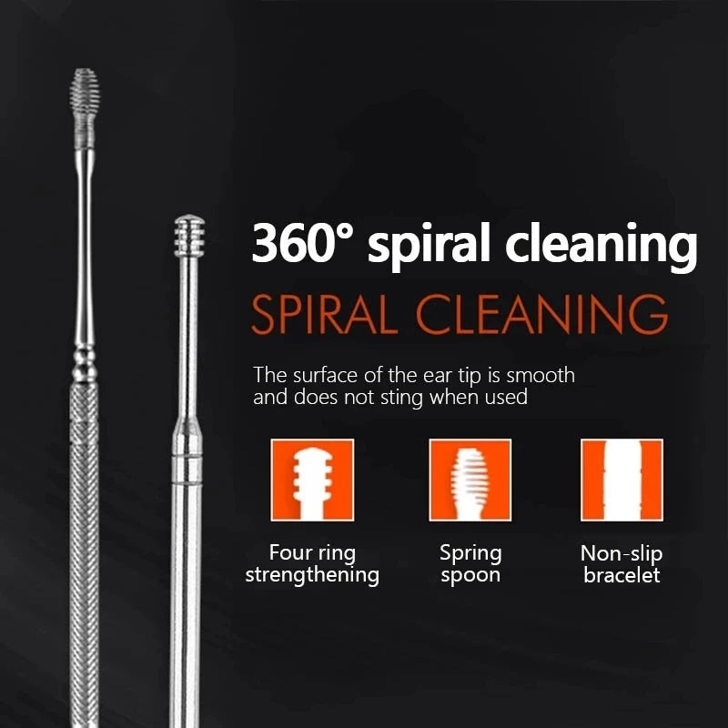 Ear cleaner Ear Wax Pickers Stainless Steel (6 Pcs/set)