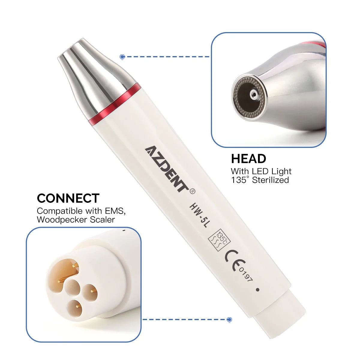 Light Ultrasonic Scaler AZDENT LED