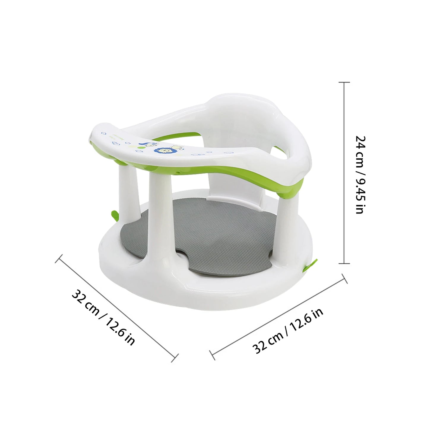 Baby care products Baby Bath Chair Safe Anti-slip White-Green Colour chair