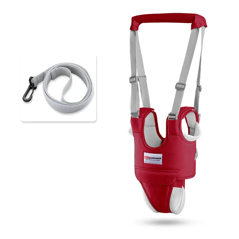 Baby health care Baby Walk Safely Belt to Avoid Fall Red Colour baby First Stage with stick strap shown