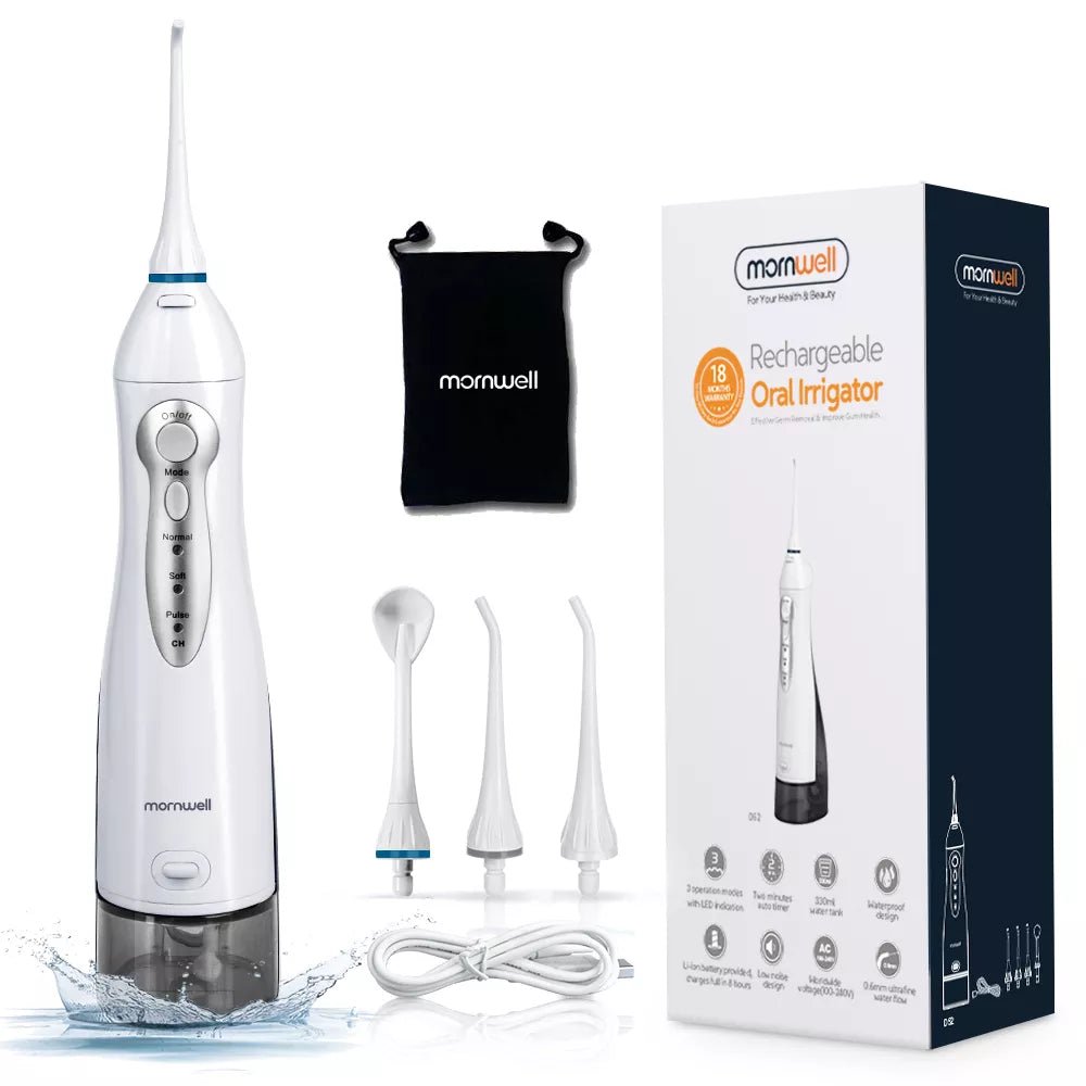 Dentistry Supplies & Equipment Smile Bright: Portable USB Water Teeth Flosser (White Colour, USB cable, storage bag, Box)