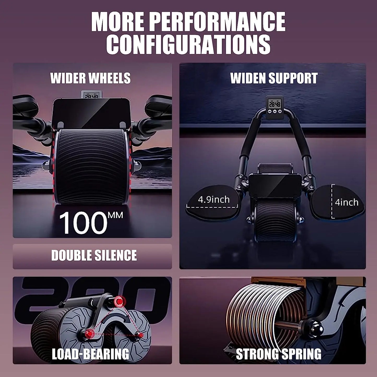 Fitness Abdominal Exercise Wheel Muscle sizes and details