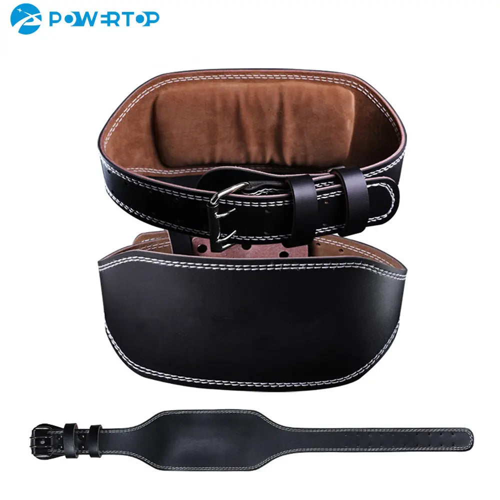 Fitness Adjustable Unisex Weightlifting Leather Waist Brace Belt