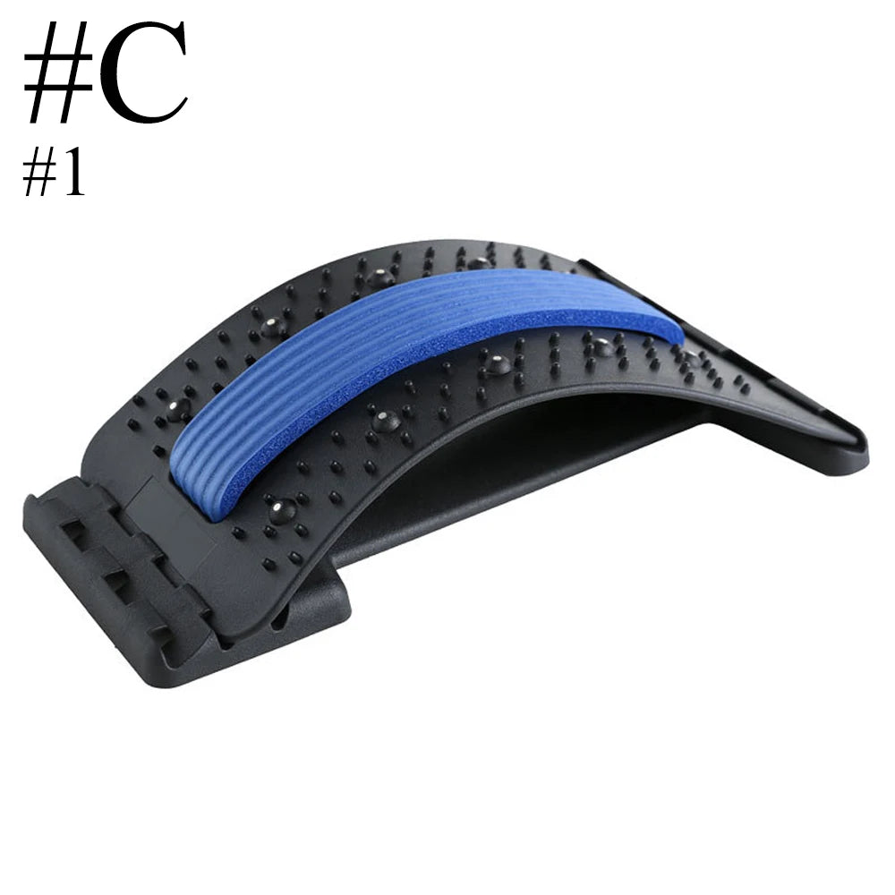 Fitness Back Stretcher Massage Black-Blue Colour at level 1