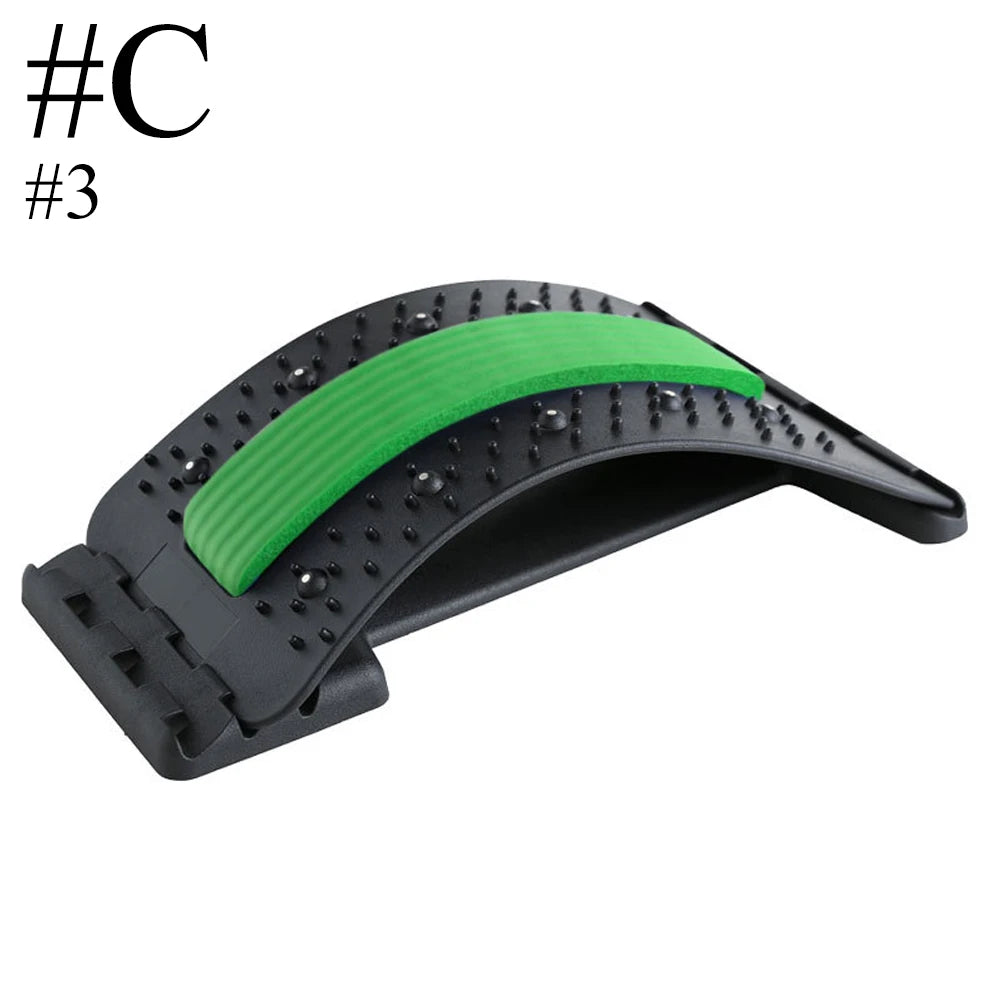 Fitness Back Stretcher Massage Black-Green Colour at level 2