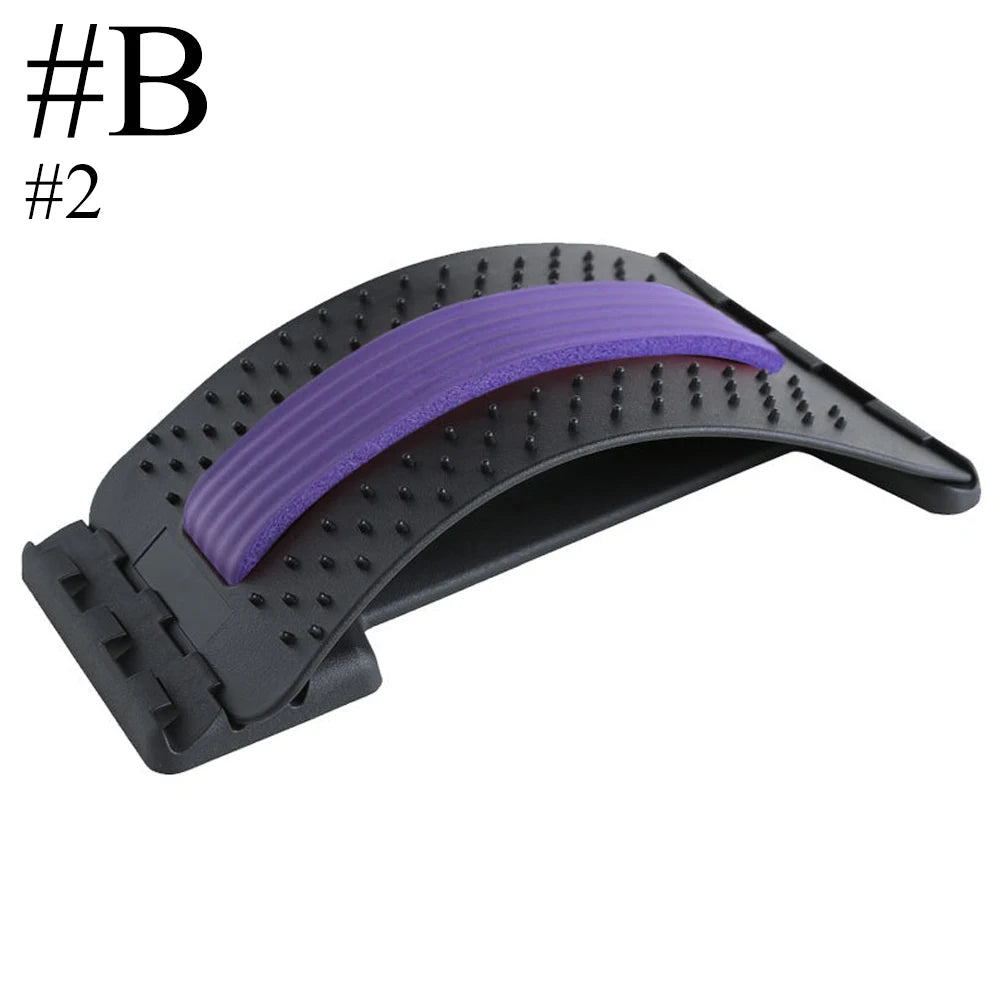 Fitness Back Stretcher Massage Black Purple Colour at level 2