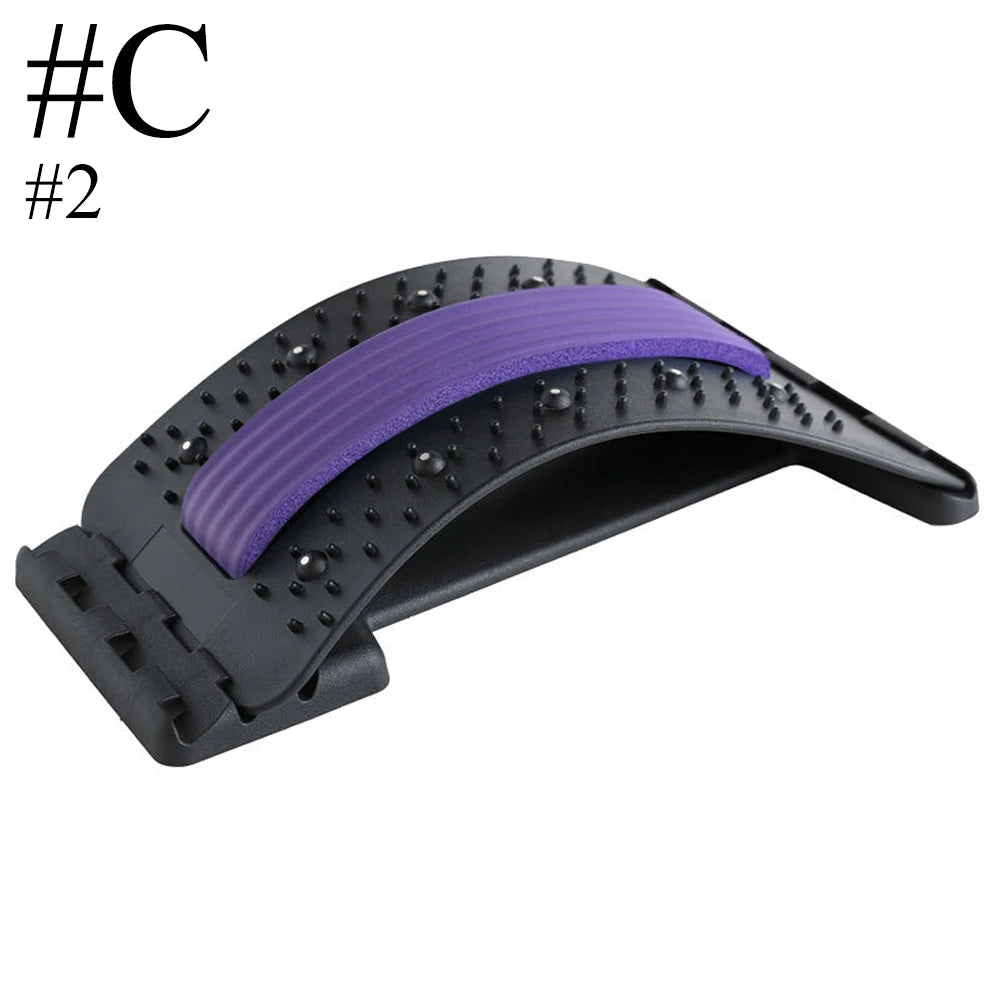 Fitness Back Stretcher Massage Black-Purple Colour at level 2