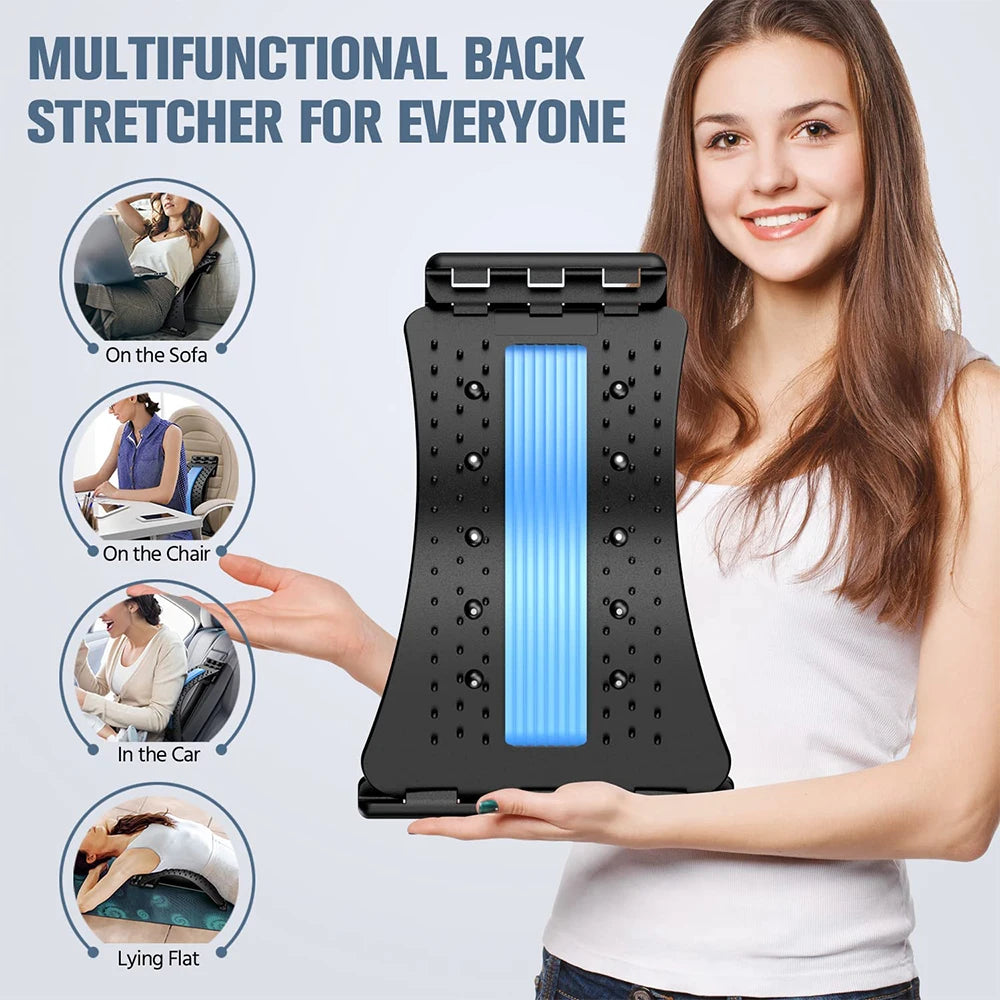 Fitness Back Stretcher Massage Blue Colour Multifunctional back stretcher for everyone: on the Sofa, in the car, lying flat, on the chair