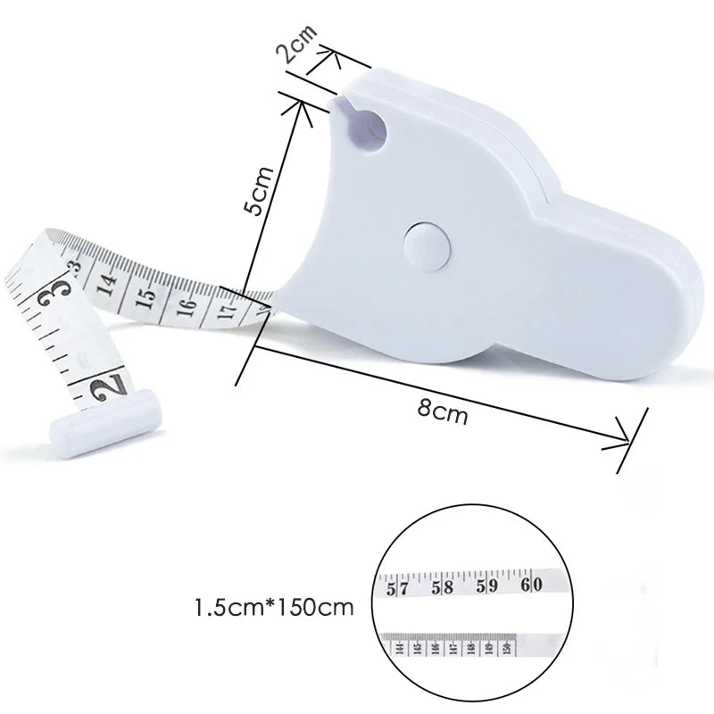 Fitness Body Measuring tape automatic Ruler (150 cm/60 Inches) Details of product and sizes
