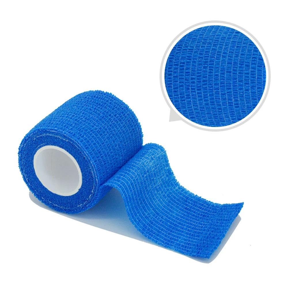 Fitness Colourful Athletic Wrap Tape Self Adhesive Elastic Bandage (11 Colours) Blue Colour tape offers show