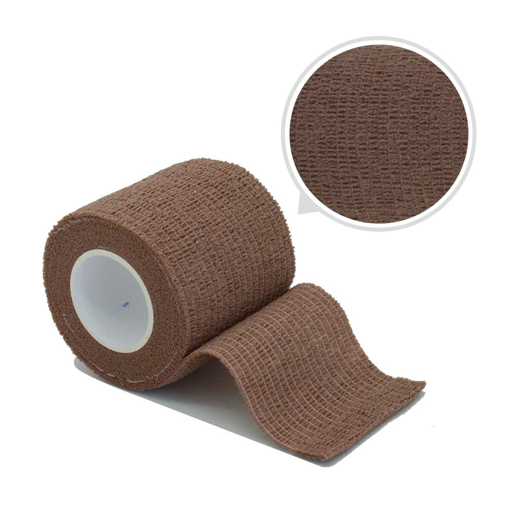 Fitness Colourful Athletic Wrap Tape Self Adhesive Elastic Bandage (11 Colours) Brown Colour tape offers show