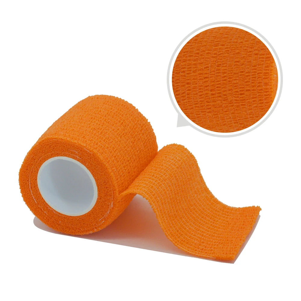 Fitness Colourful Athletic Wrap Tape Self Adhesive Elastic Bandage (11 Colours) Orange tape offers show