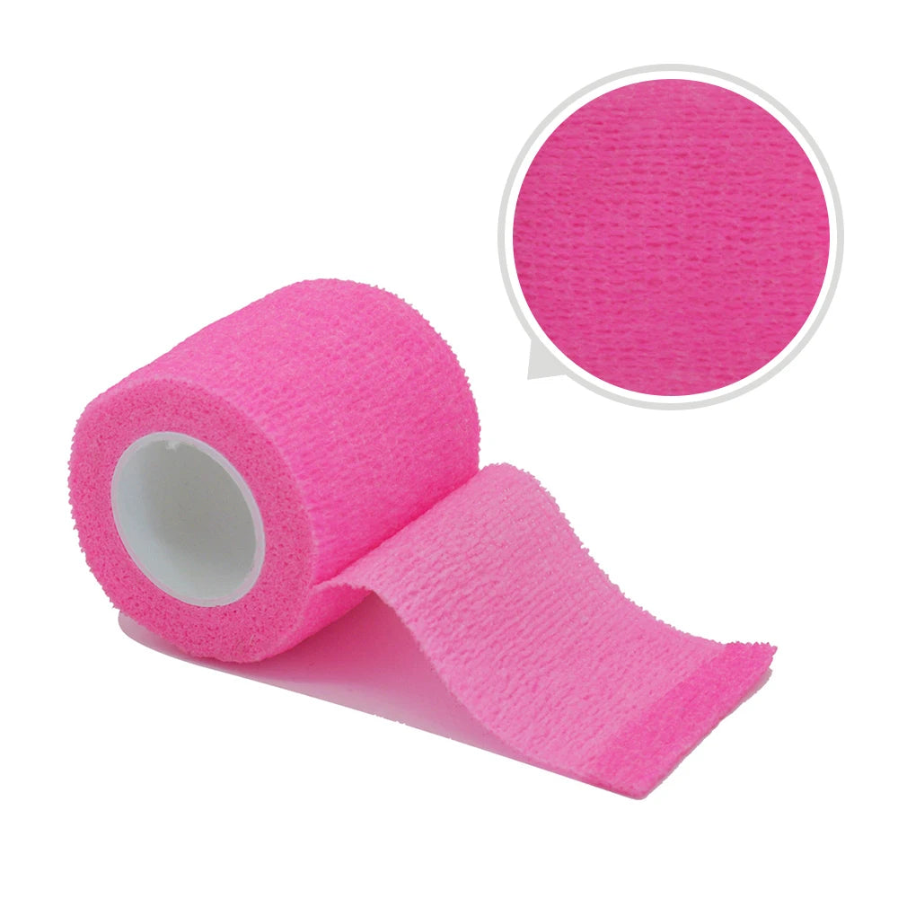Fitness Colourful Athletic Wrap Tape Self Adhesive Elastic Bandage (11 Colours) Pink Colour tape offers show