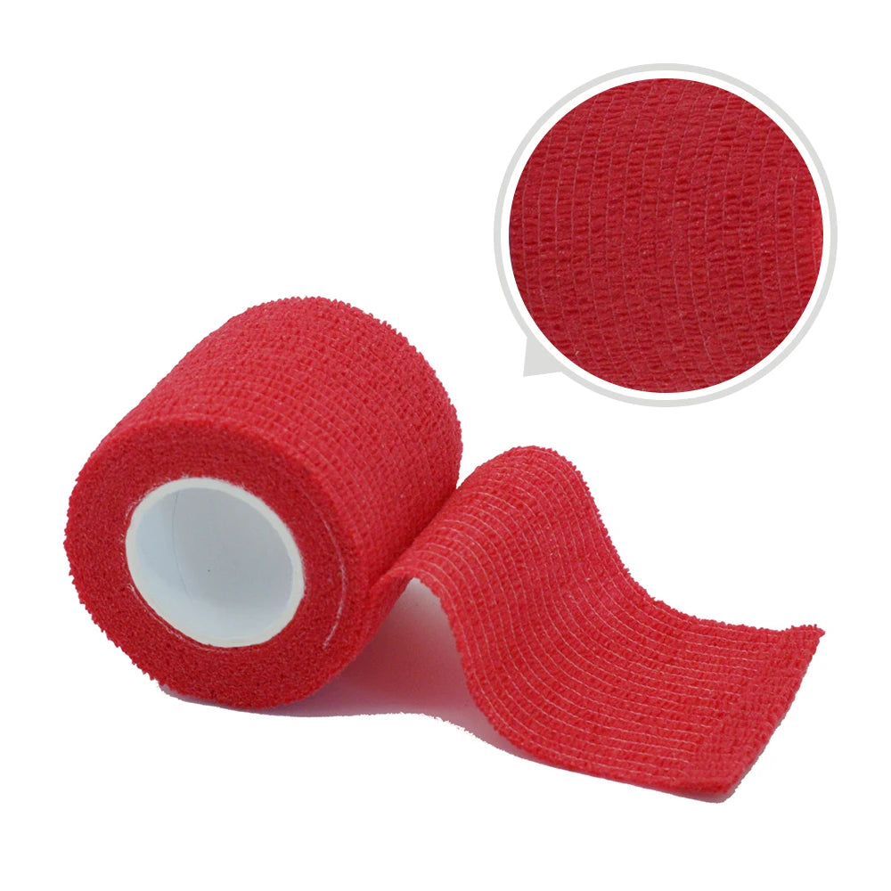 Fitness Colourful Athletic Wrap Tape Self Adhesive Elastic Bandage (11 Colours) Red Colour tape offers show