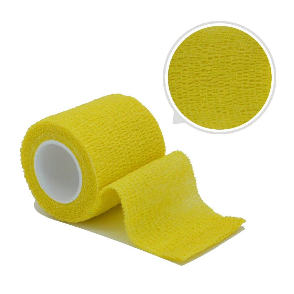 Fitness Colourful Athletic Wrap Tape Self Adhesive Elastic Bandage (11 Colours) Yellow tape offers show