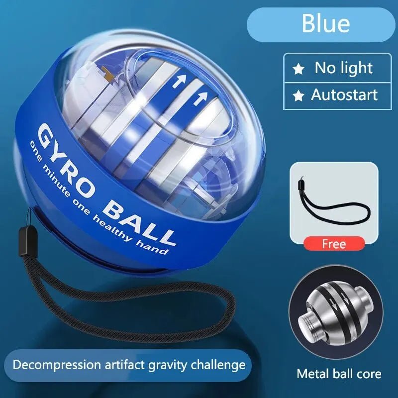 Fitness Gyroscopic Powerball Muscle Trainer Blue Colour Ball decompression artifact gravity challenge No light and Auto-start