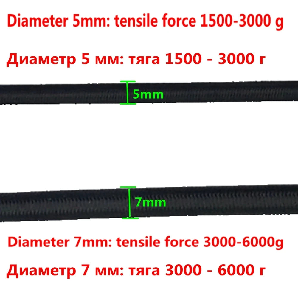 Fitness Neck Weight Lifting Straps diameter 5 mm strength 15 to 30 kg and diameter 7mm strength 30 to 60 kg