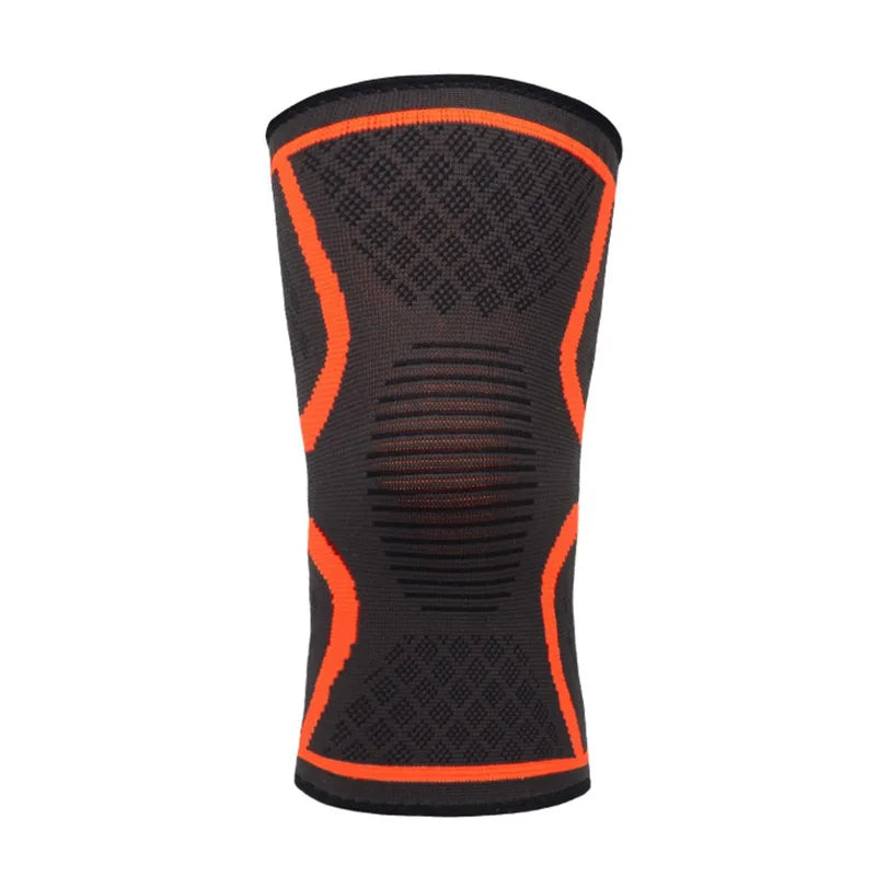 Fitness Running Knee Support Braces (2 Pieces) Black-Red Colour shown front view