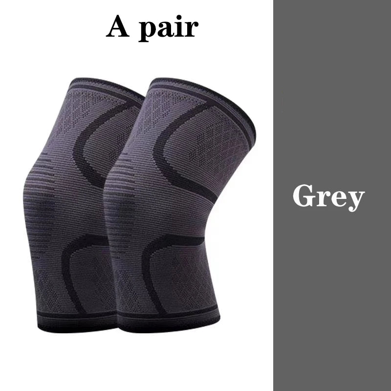 Fitness Running Knee Support Braces (2 pieces) A pair of Grey Colour knee Pad shown