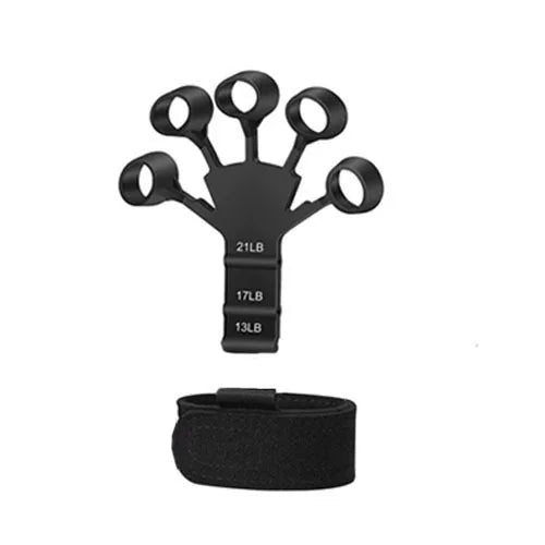 Fitness Silicone Hand Grip trainer  shown Black Colour and strap shown