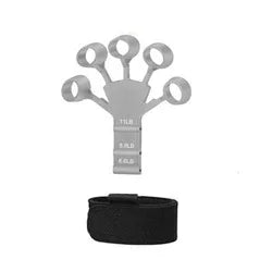 Fitness Silicone Hand Grip trainer  shown Gray Colour with black strap offers shown