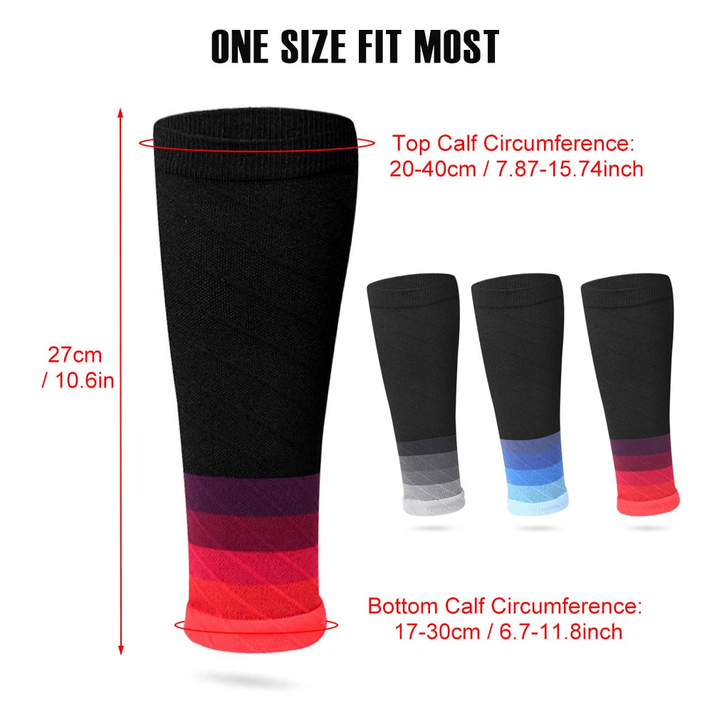 Fitness Unisex Compression Sleeves 20-30 mm Hg Running Leg Socks One size fit most