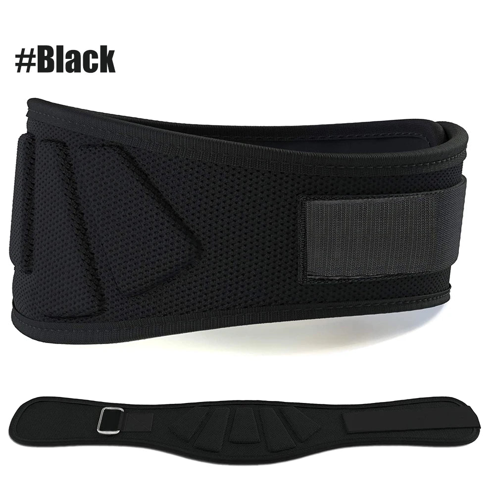 Fitness Unisex Weight Lifting Belts Self-Lock Lifting Black Colour side view