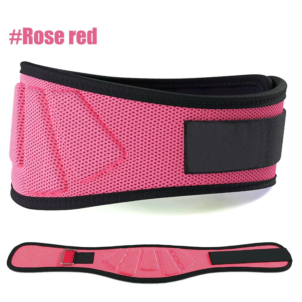 Fitness Unisex Weight Lifting Belts Self-Lock Lifting Pink Colour side view