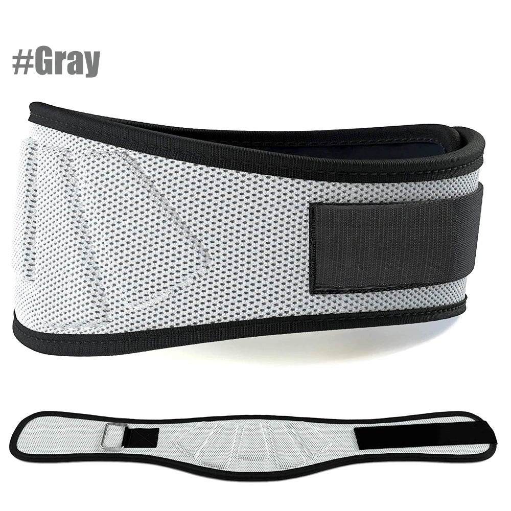 Fitness Unisex Weight Lifting Belts Self-Lock Lifting Light White Colour side view